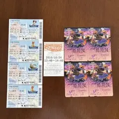 【使用済み】東京ディズニーランド・シー 入場券4枚　リゾートライン4枚　他