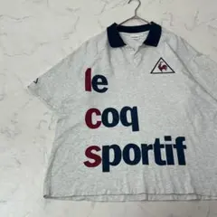 le coq sportif ヴィンテージ ロゴ プリント 半袖 ポロシャツ Lのサムネイル