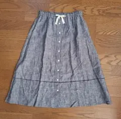 SM2 グレー フレアスカート 前ボタン開き