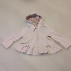 KUMIKYOKU フリル付きフード トレーナー