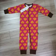 maxomorra 葉っぱ柄ロンパース