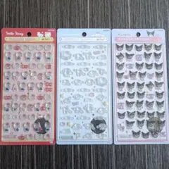 正規品 ボンボンドロップシール mini キティ　クロミ シナモロール セット