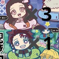 鬼滅の刃キャラばんちょうこう　ヘアクリップ　竈門炭治郎✖️1 竈門ねずこ✖️3