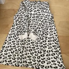 子供トレーナースカート豹柄　ヒョウ柄　130 裏起毛