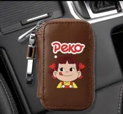 【新品未使用品】ペコちゃん キーケース ブラウン