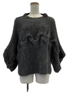 【フォロー割10%OFF】ADORE アドーア アルパカ混 ドルマン グレー38