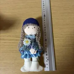 ハンドメイド 布人形 ドール 青系衣装