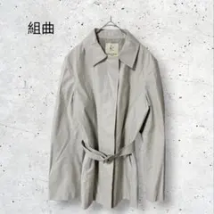 組曲　トレンチコート　ミドル丈　ベルト付　大人可愛い　上品　ライトベージュ　Mのサムネイル