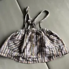 チェック柄スカート 9-12ヶ月　サスペンダー　zara