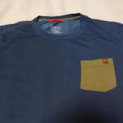 L.L.Bean ポケット付き Tシャツ L ネイビー/オリーブ 多分日本未発売のサムネイル