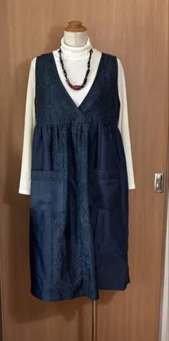 着物リメイク　2枚の着物からのジャンパースカート