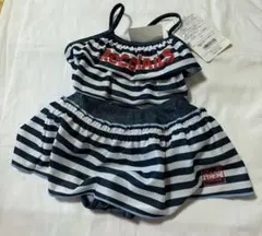 新品　Rococo Kids ネイビーストライプ水着 110サイズ