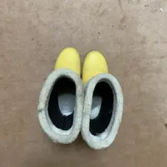 イエローファー付きロングブーツ