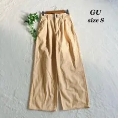 GU✨ジーユー（S）ライトデニムタックワイドパンツ