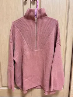 moussy ハーフジップセーター