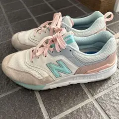 New Balance 997H ホワイト/ピンク/ミント　24.5センチ