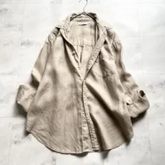 evam eva エヴァムエヴァ リネン ワイド シャツ 麻100% 日本製 - メルカリ