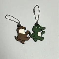 てくてくどうぶつ ぷっくりラバーマスコット ガチャガチャ カワウソ ワニ
