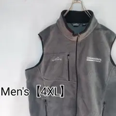 U26【US輸入】エディーバウアー　フリースベストジャケット【4XL】グレー