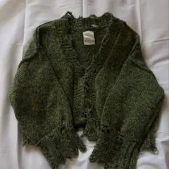 kastane リサイクルヤーンクロップドカーディガン