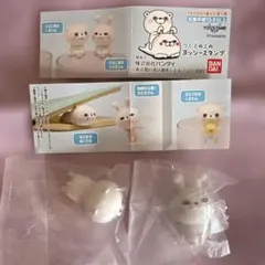 つくえの上のヨッシースタンプ　うさぎさん　ぬこさま 2体セット
