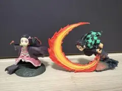 鬼滅の刃 禰豆子 炭治郎 フィギュア　プチラマ
