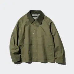 完売品　ユーティリティショートブルゾン　UNIQLO オリーブ色 Lバブアー