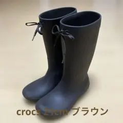 クロックス レインブーツ　W5：女性用 21cm相当　ブラウン