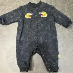 【美品】虎刺繍付き黒ロンパース MAKE YOUR DAY 80cm