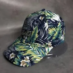 GQ2410◇LEFLAH : ボタニカル柄キャップ◇スナップバック◇青系