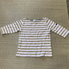 b.R.O.O.M. ストライプ 七分袖カットソー 90