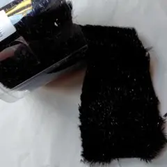 ラビットボア風 テープクロス 黒 約10cmX98cm