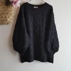新品　SM2☆ブラック／コクーンスリーブレーストップス