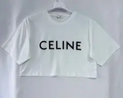 【美品】CELINE セリーヌ クロップド Tシャツ ホワイト Lサイズのサムネイル