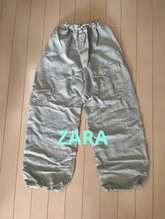 ZARAのライトモスグリーンのロングパンツ 11-12歳用
