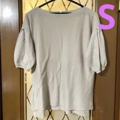 超薄手サマーニット・袖パフスリーブ・S