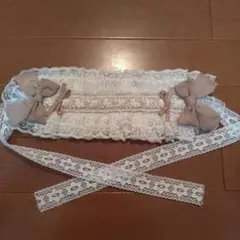 ヘッドドレス　リボン　レース