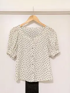 【美品】OLIVE des OLIVE ドット柄 ブラウス 半袖