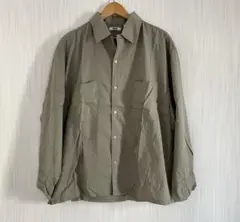 【UNIQLO U】オープンカラーシャツ グレー メンズ XL 綿