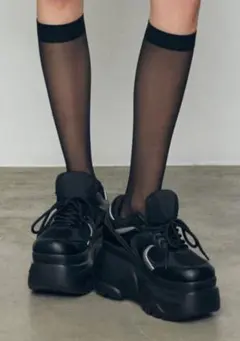 未使用　エモダ　タンクバルキースニーカー　ローカットスニーカー　S ブラック