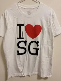 I LOVE SG プリントTシャツ ホワイト S