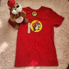 Buc-ee's Logo Tee レッド S　ぬいぐるみセット