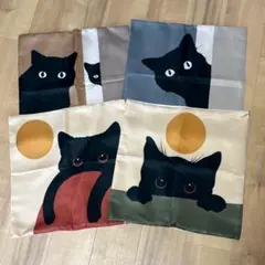 クッションカバー 4枚セット 猫柄 おしゃれ インテリア　新品　猫好き　新品