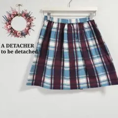 アデタシェ ADETACHER◎チェックミニスカート USA コットン 4