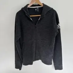 adidas フルジップパーカー ダークグレー Mサイズ