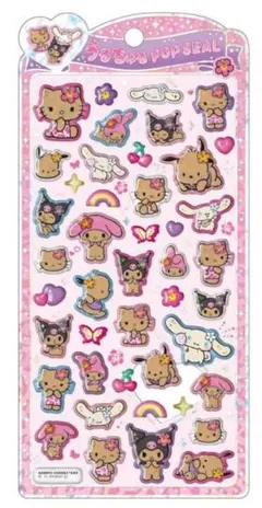 M*n様 サンリオ うるちゅるポップシール 日焼け キティ マイメロ クロミ