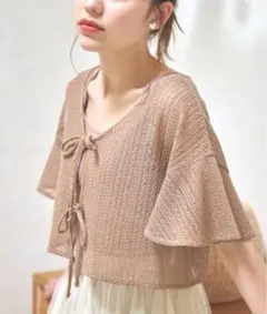【mystywoman】FREE◇ラッセルレースリボンツインカーデ キャミセット