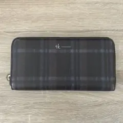 tk. TAKEO KIKUCHIチェック柄 長財布 箱付き