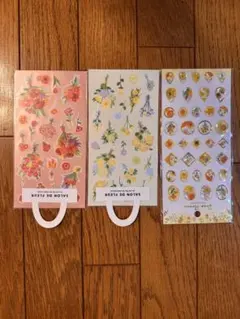 花柄・植物モチーフの装飾シールセット