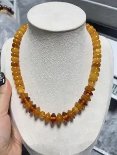 琥珀ネックレス15.5mm重约36g、